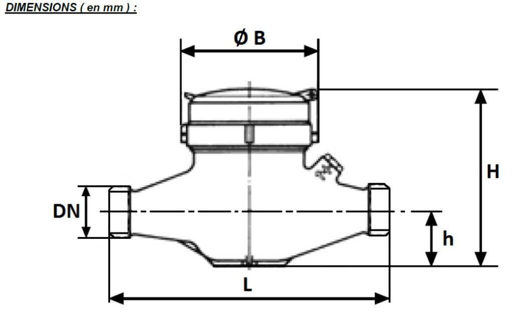 Compteur d'eau volumétrique Maddalena à jets multiples MID160 pour  impulsion - 2771 - Willems Lucy