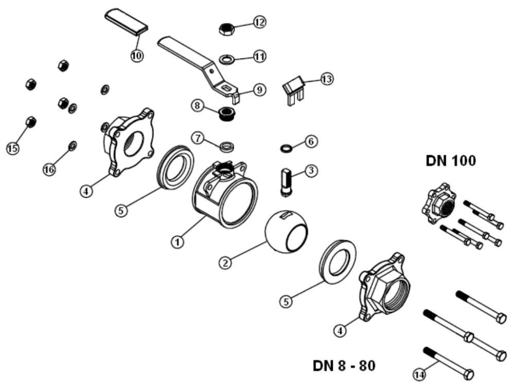 Eclaté vanne type 790